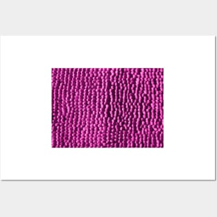 Pink knitted fabric Posters and Art